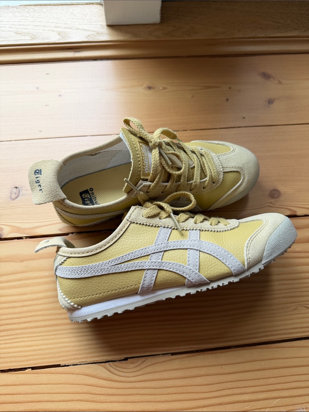 Onitsuka Tiger Mexico 66 Sneakers in Yellow & Cream